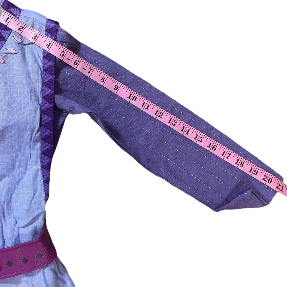 Disney Store Official Wish Asha Costume Dress Purple Belted Halloween Girls 7/8